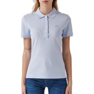 Women's Lacoste Slim Fit Light Blue Polo Shirt IT 42 = US 10